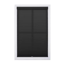 Cordless 1 Light Filtering Pleated Shade, Fabric, 59 W x 48 H, Black
