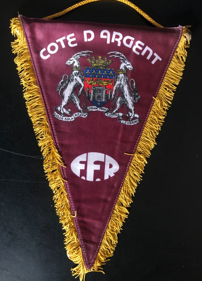 ANCIEN & SUPERBE FANION COTE D ARGENT RUGBY FFR - Photo 1/1