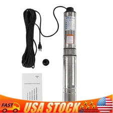 110v Submersible Deep Well Water Pump Stainless Steel Submersible Well Pump