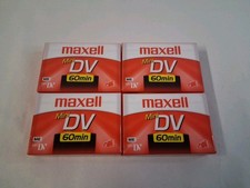 Lot Of 4 Maxell Mini DV 60 Minute Digital Video Cassettes DVM60SE
