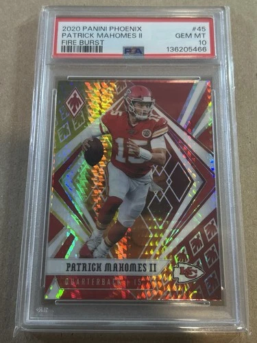 Patrick Mahomes 2020 Panini Phoenix FIRE BURST PSA 10 Gem Mint Color Match !!