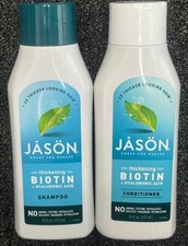 Combo Jason Natural Thickening - Biotin Shampoo  Conditioner - 16 fl oz each