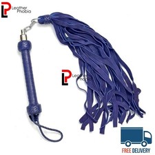 Real Leather BDSM Flogger 26 Tails Heavy Duty Thuddy Bondage Whip