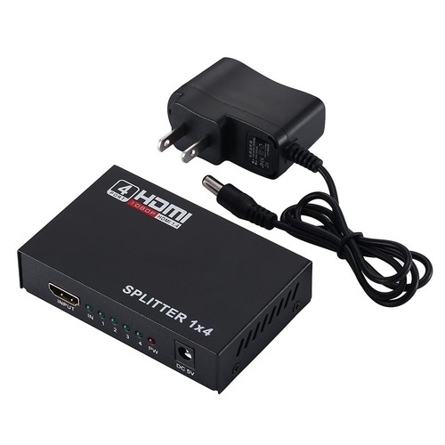 SLTG HDMI Splitter 1 in 4 Output, 1x4 Power Port Powered HDMI Splitter 4 Port... - Picture 3 of 9