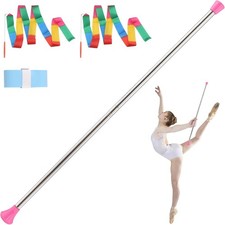 21 Inch Twirling Baton Stainless Steel Gymnastics Wand Kids Beginner Dance Ribbo