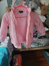 Girls Faux Fur Winter Coat pink