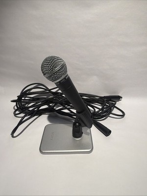 SHURE SM58 DYNAMIC VOCAL MICROPHONE WITH 20ft CABLE And Sony Table Stand