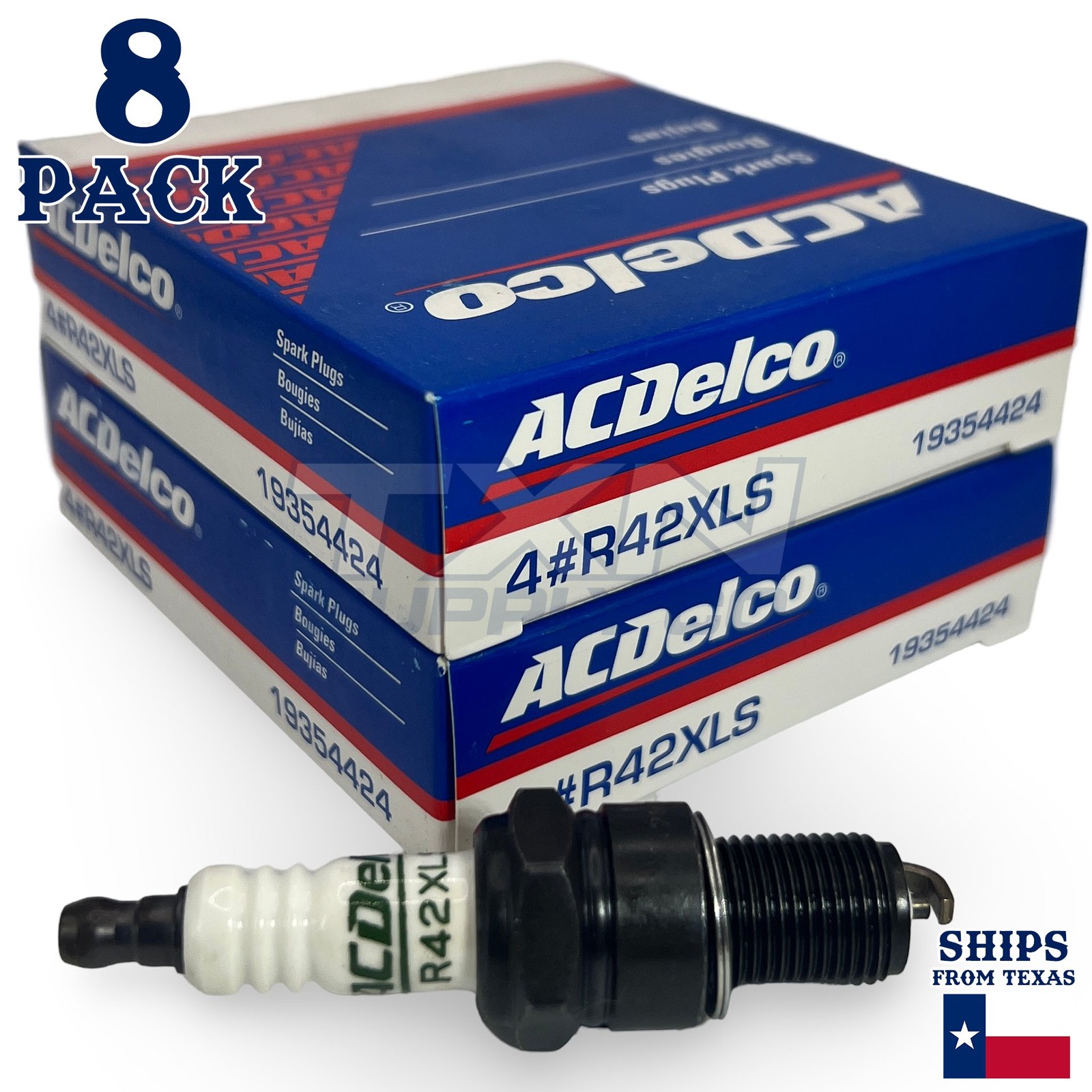 8 Pack Genuine GM ACDelco Spark Plugs R42XLS