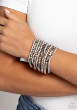Paparazzi Spirited Stack Silver Bracelet