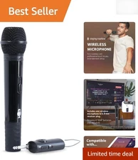 Multi-Purpose Wireless Microphone - Lightweight UHF Mic for Singing & Speeches