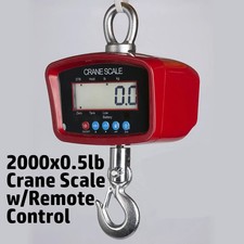 New Prime Scale PS-CR-M 2000x0.5lb Industrial Crane Scale with remote control
