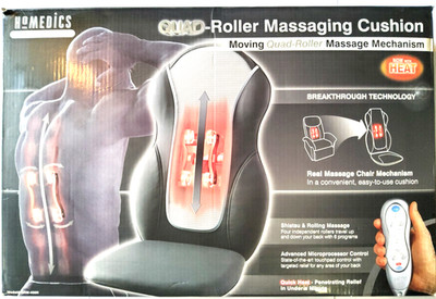 Homedics Quad-Roller Shiatsu & Heat Massage Therapy Back Pain Therapist Grade
