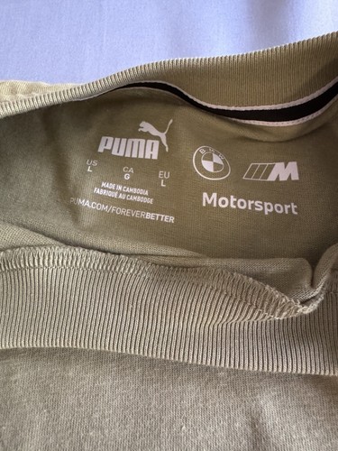 Puma BMW M Motorsport Tee Men'sLarge T-Shirt NWT 629224 05 Green. - Picture 6 of 7
