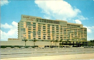 Dupont Plaza Center Miami 1962 Plastichrome Postcard Written & Mailed