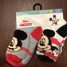 Mickey Mouse Toddler Boys Ankle Socks Size 2T-3T New 10-Pack