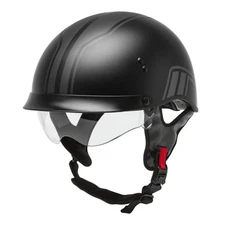 GMax HH-65 Full Dressed Twin Matte Helmet-Matte Black/Silver-X-Small