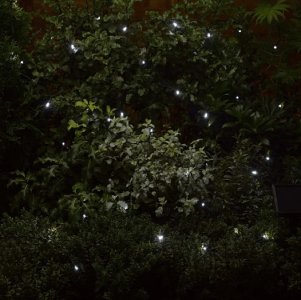 Smart Solar LED String Lights Cool White 100 11.9m Outdoor Garden Decorative