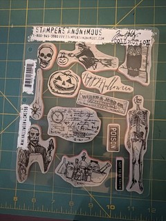 Tim Holtz Stampers Anonymous CMS198 Mini Halloween #4 Rubber Cling Stamp Set