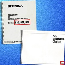 BERNINA 830 831 832 Adjustment Service Color Manual BUNDLE - WIRE BOUND