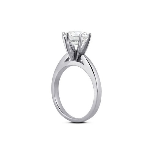 0.27ct F SI1 Round Natural Diamond White Gold Solitaire Engagement Ring - Picture 2 of 7