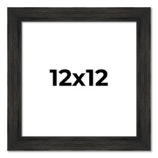 12x12 Frame Black Barnwood Picture Frame Photo Frame UV Acrylic, Acid Free