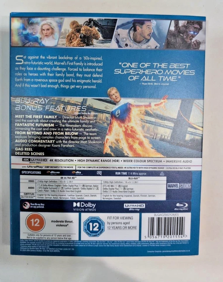 4K UHD BLU-RAY  THE FANTASTIC 4 FIRST STEPS      BRAND NEW SEALED UK STOCK - Image 2 of 2