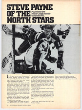 Vtg 1980 Steve Payne Minnesota North Stars Scotiabank Hockey College News Page