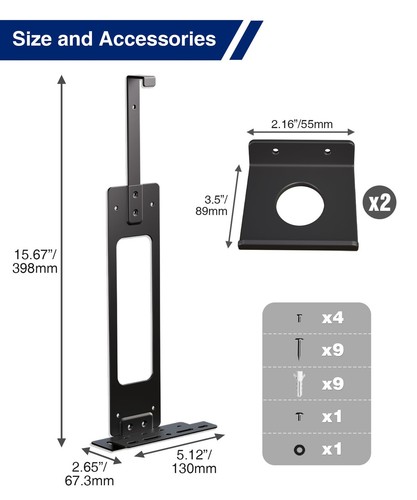 Console Holder Wall Mount for PS5: Black Gaming Stand for PlayStation 5 Digital - Picture 2 of 7