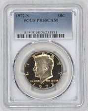 1972-S Kennedy Half Dollar PCGS PR68CAM - Beautiful Natural Rim Toning Proof