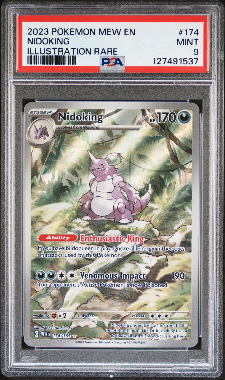 2023 POKEMON MEW EN-151 ILLUSTRATION RARE #174 NIDOKING PSA 9