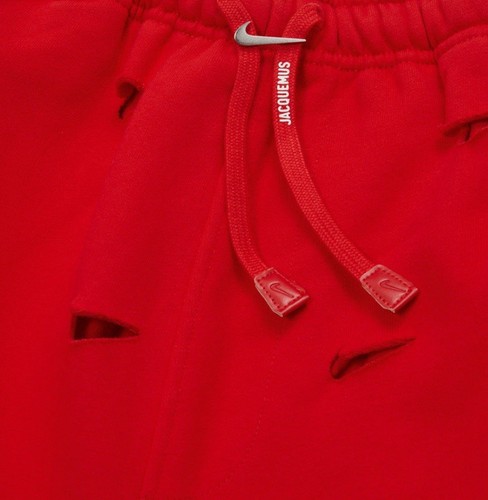 Jacquemus x Nike Le Swoosh Cut Out Trousers Sweatpants - Size XL - Red - Picture 4 of 6