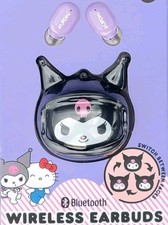 Hello Kitty Purple Earbuds Wireless Bluetooth  Rotating Charging Case New