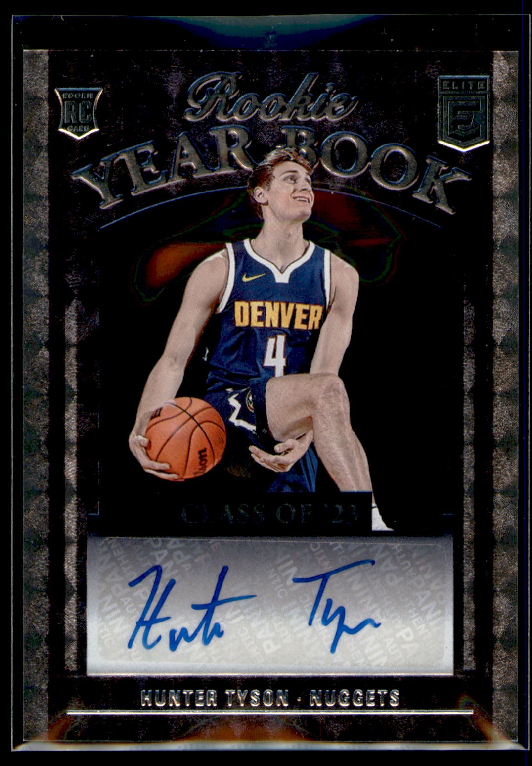 2023-24 Donruss Elite Hunter Tyson RC Auto Rookie Year Book #RYB-TYS Nuggets
