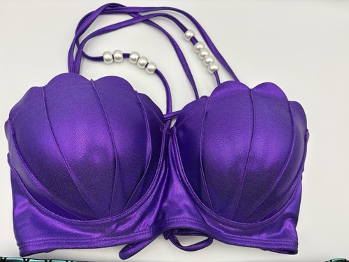 Hot Topic Disney Little Mermaid Ariel 2 Piece Bikini Shell Top Swimsuit - Large - Picture 2 of 9