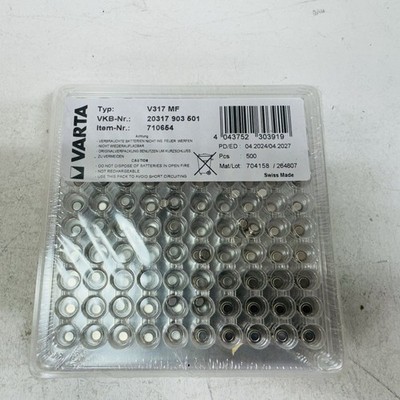 100 PACK VARTA V317 MF BATTERY Swiss Made
