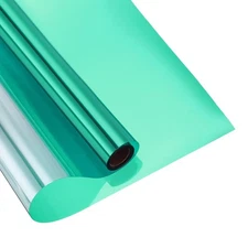 Window Privacy Film One Way Heat Blocking Static Cling Green 35.4x78.7"