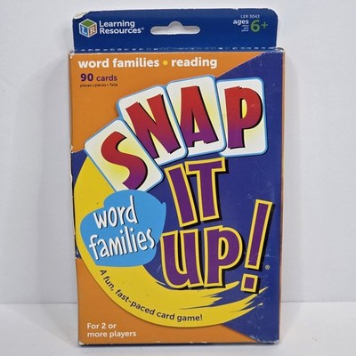 Snap It Up! Word Families Reading Card Game By Learning Resources pre-owned 