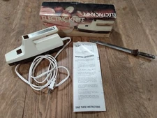 VINTAGE ZAYRE ELECTRIC KNIFE 7.5" BLADE ALMOND BROWN