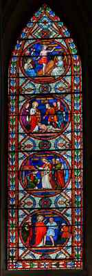 Photo 6x4 Window s.XXIV, Lincoln Cathedral Glass by Henry Hughes, 1862. E c2015