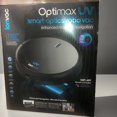 NEW! Tzumi OptiMax UV Light Smart Optics Robo Vac vacuum cleaner  chemical free