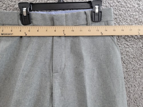 Nautica Heather Poplin Dress Pants Boys 18 Gray Heather Zip Hook & Bar Closure - Picture 5 of 16