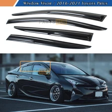 For 2016-2022 Toyota Prius / Prime 3D Wavy Mugen Style Window Visors Rain Guards