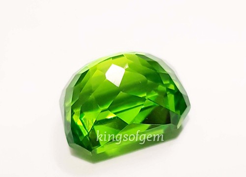 Bella pietra preziosa verde peridoto ottagono di alta qualità colore verde 32,60 carati - Foto 6 di 6