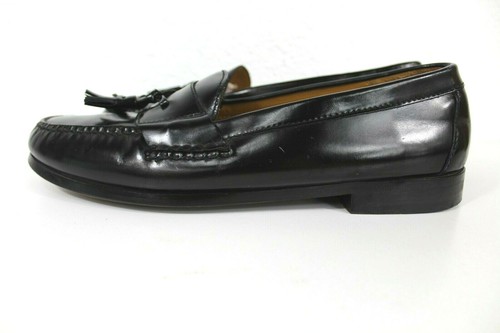 Men's Cole Haan Loafers Dress Shoes Size 11.5 D Black Leather Tassel - Picture 2 of 12