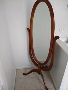 Full Length Cheval Dressing Mirror Oval, Vintage Oval Standing Mirror