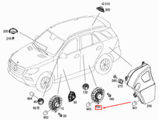 Neu MERCEDES-BENZ GLE W166 Hintert&uuml;r-Lautsprecher A1668202102