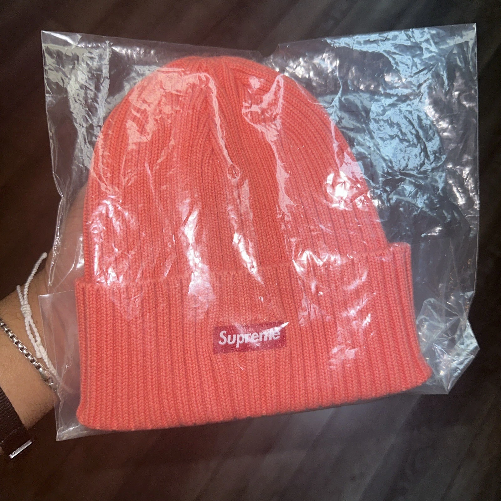 Supreme Overdyed Beanie   Corail   Taille unique