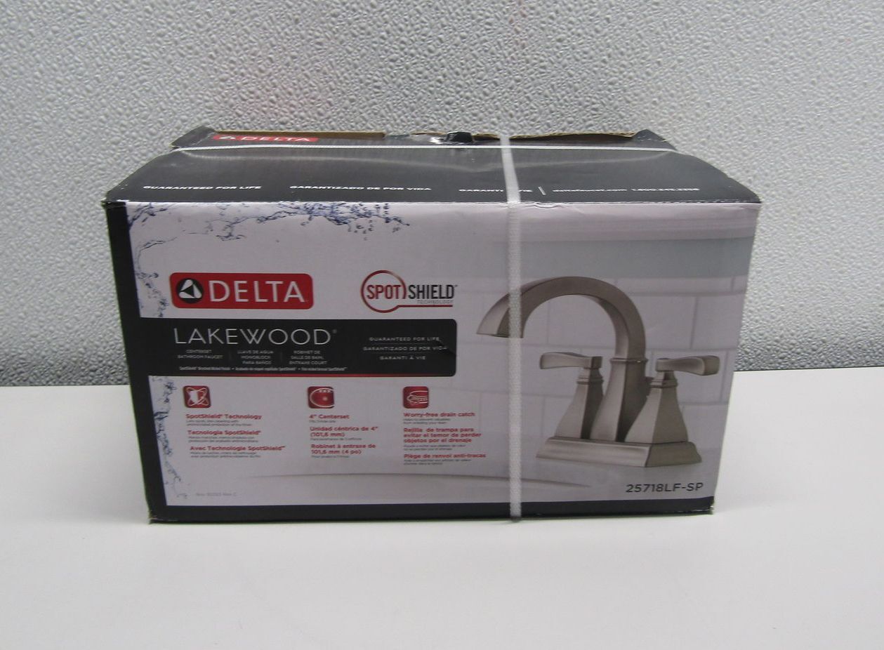 Delta Lakewood Spotshield 2 Handle Bathroom FaucetBrushed Nickel