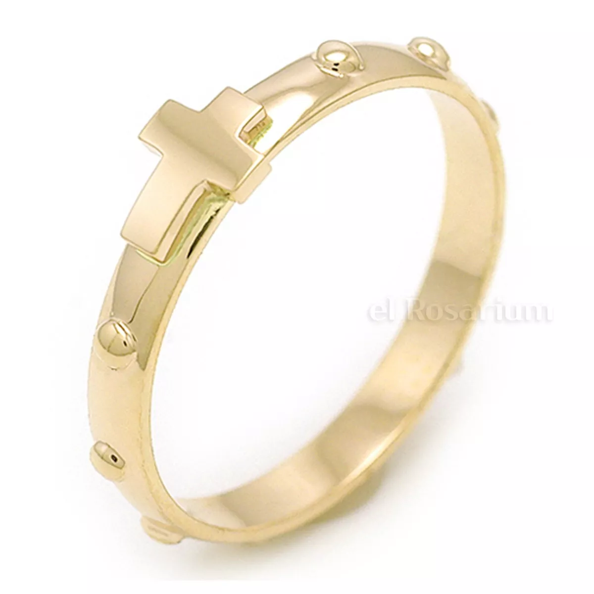 Rosary Ring PR75 3 10K Real Solid Gold Catholic Christian Ring US 4 11