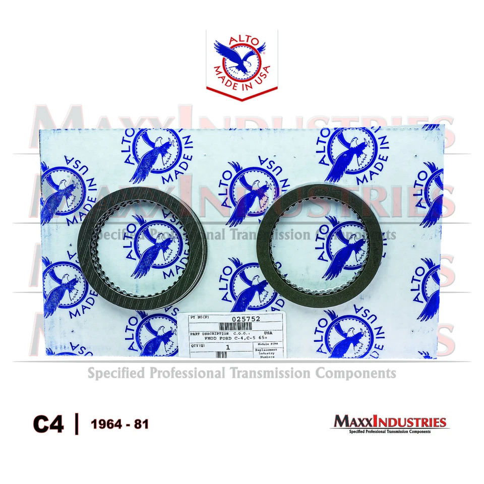 Kit de embrague de fricción de transmisión C4 C5 Alto Hi-Energy para Ford Mercury 64-86 Foto 4 de 4